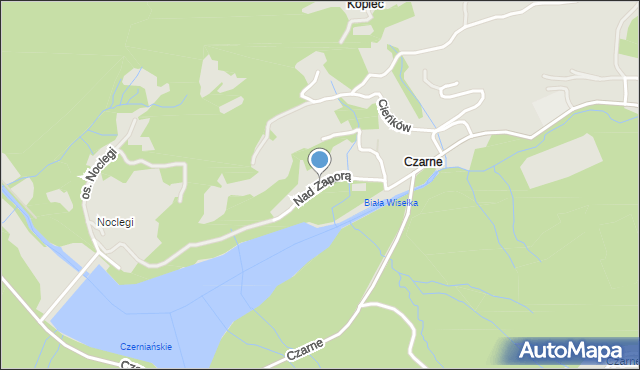 Wisła, Nad Zaporą, mapa Wisła
