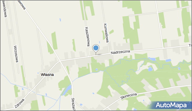 Własna, Nadrzeczna, mapa Własna