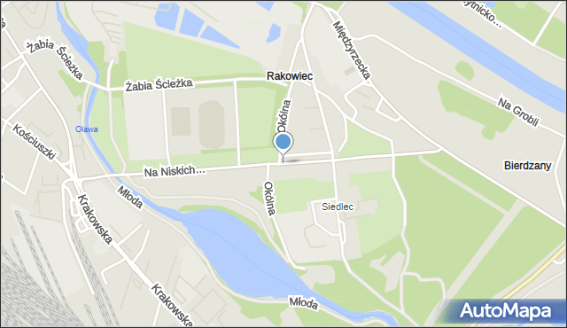 Wrocław, Na Niskich Łąkach, mapa Wrocławia