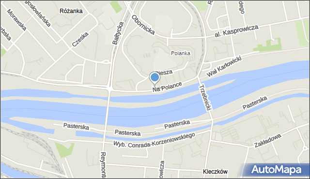 Wrocław, Na Polance, mapa Wrocławia