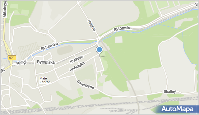 Zabrze, Na Piaskach, mapa Zabrza