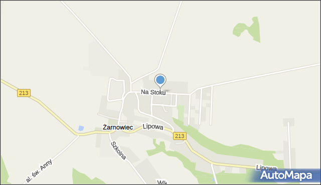 Żarnowiec gmina Krokowa, Na Stoku, mapa Żarnowiec gmina Krokowa