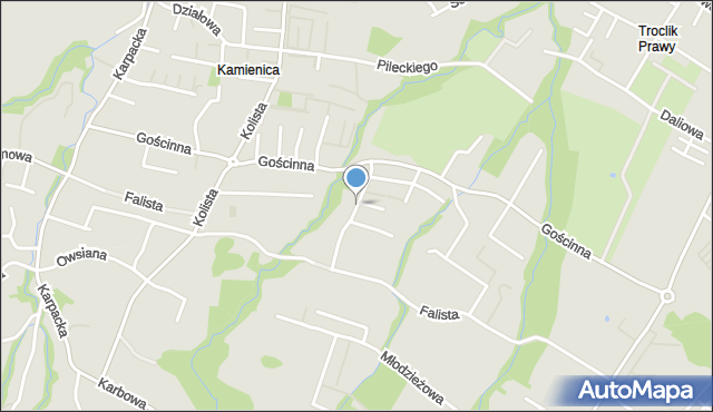 Bielsko-Biała, Nehrebeckiego Władysława, mapa Bielsko-Białej