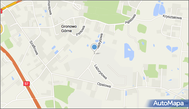 Gronowo Górne, Nefrytowa, mapa Gronowo Górne