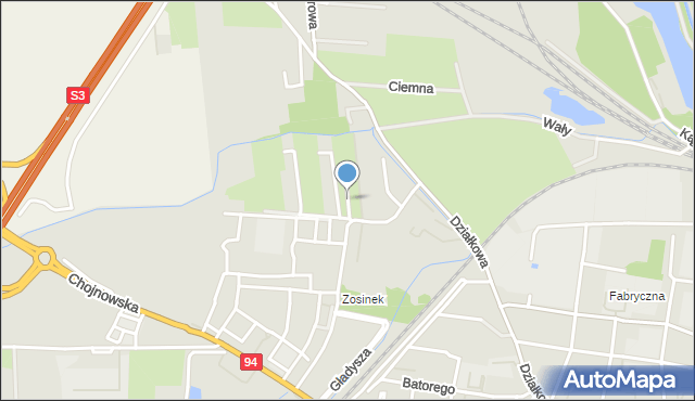 Legnica, Nektarowa, mapa Legnicy