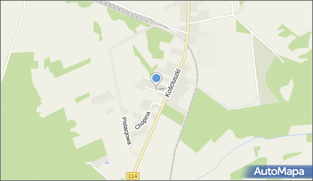 Trzebież, Neptuna, mapa Trzebież