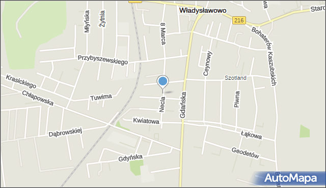 Władysławowo powiat pucki, Necla Augustyna, mapa Władysławowo powiat pucki
