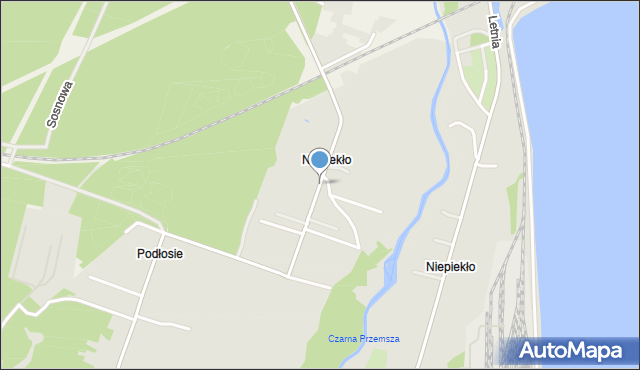 Będzin, Niepiekło, mapa Będzin