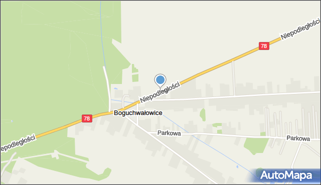 Boguchwałowice, Niepodległości, mapa Boguchwałowice