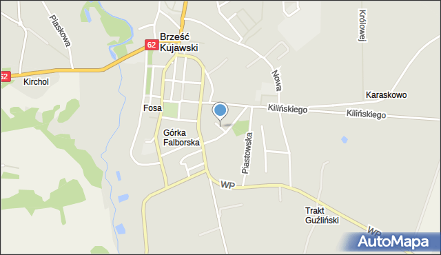 Brześć Kujawski, Niecała, mapa Brześć Kujawski