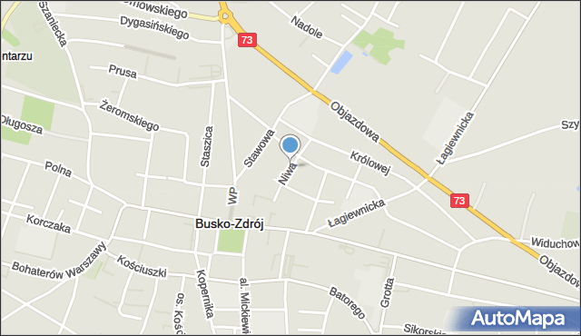 Busko-Zdrój, Niwa, mapa Busko-Zdrój
