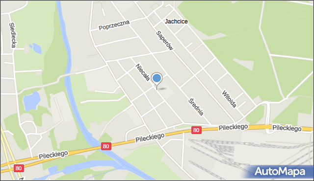 Bydgoszcz, Niecała, mapa Bydgoszczy