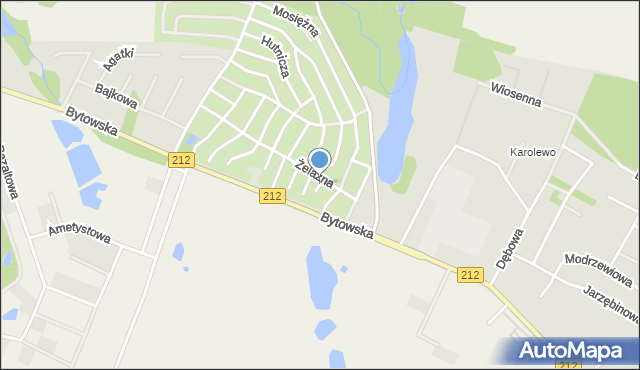 Chojnice, Nitowa, mapa Chojnic