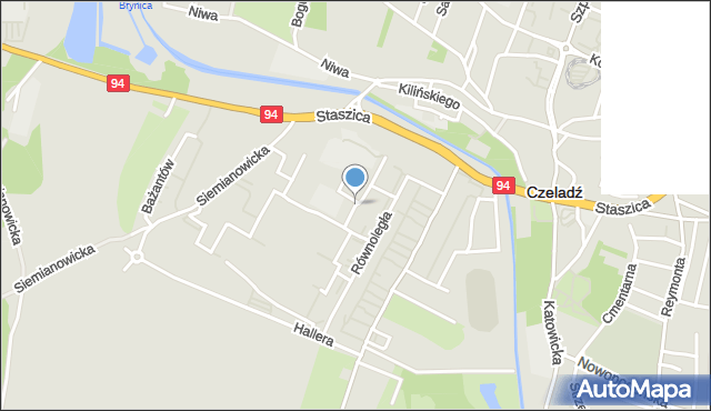 Czeladź, Niepodległości, mapa Czeladź