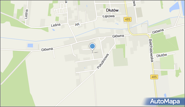 Dłutów, Niezapominajki, mapa Dłutów