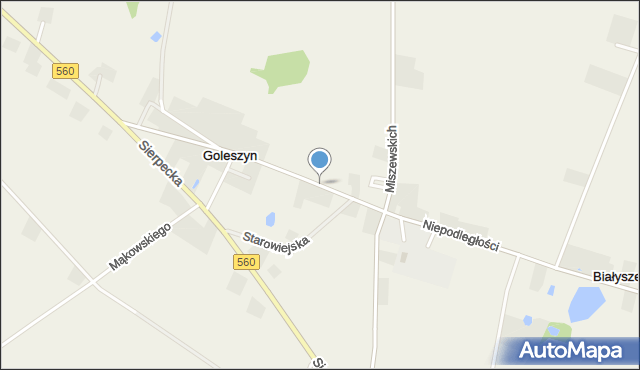 Goleszyn, Niepodległości, mapa Goleszyn