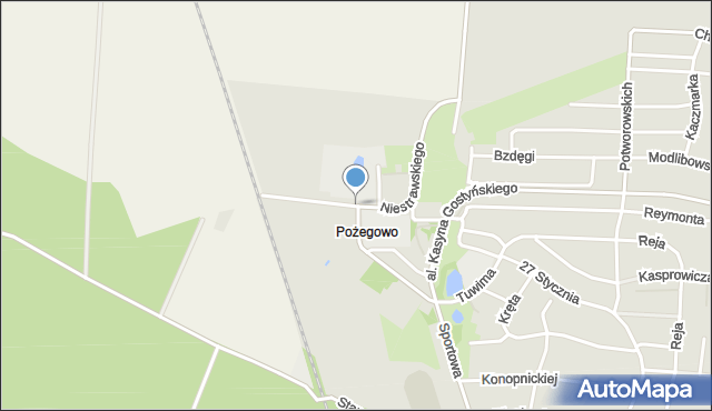 Gostyń, Niestrawskiego Hipolita, mapa Gostyń