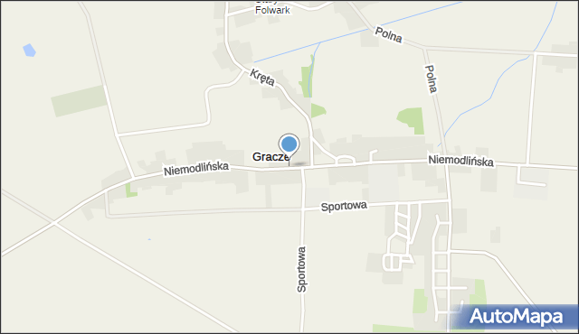 Gracze, Niemodlińska, mapa Gracze