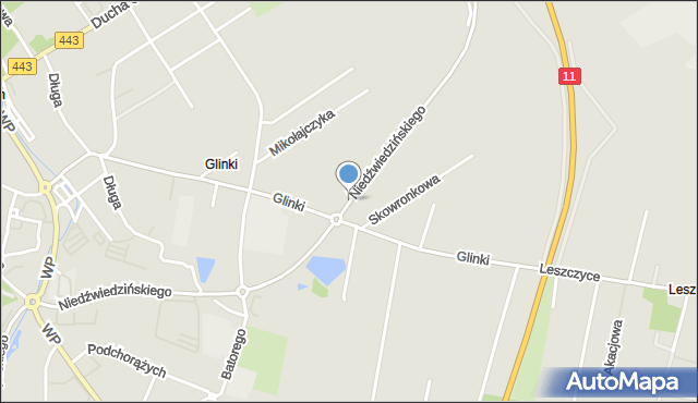 Jarocin, Niedźwiedzińskiego Ignacego, ks., mapa Jarocin