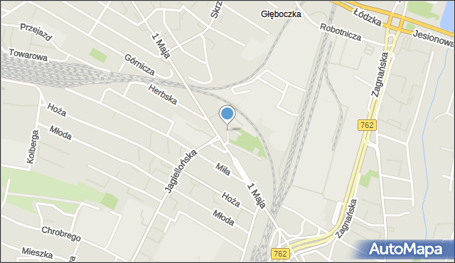 Kielce, Niewachlowska, mapa Kielc