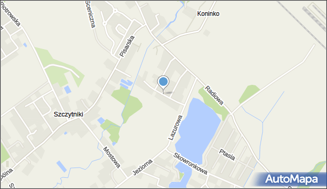 Koninko, Niebieska, mapa Koninko