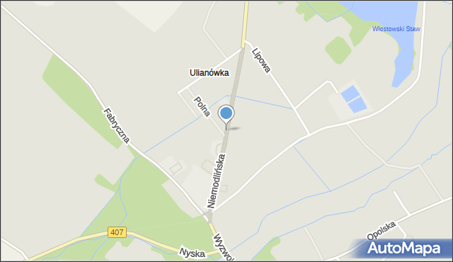 Korfantów, Niemodlińska, mapa Korfantów