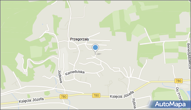 Kraków, Nietoperzy, mapa Krakowa