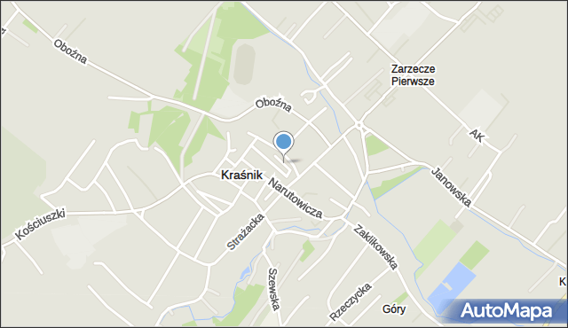 Kraśnik, Niecała, mapa Kraśnik