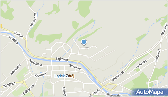 Lądek-Zdrój, Niezapominajek, mapa Lądek-Zdrój