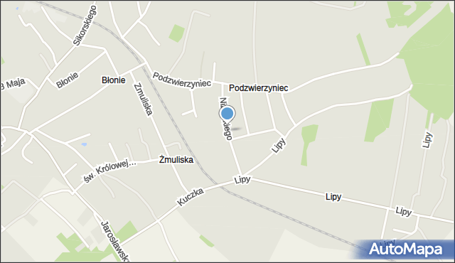 Leżajsk, Nizińskiego Tadeusza, mapa Leżajsk