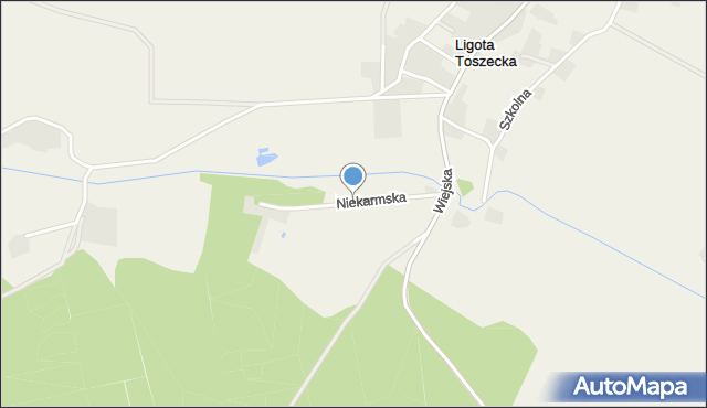 Ligota Toszecka, Niekarmska, mapa Ligota Toszecka