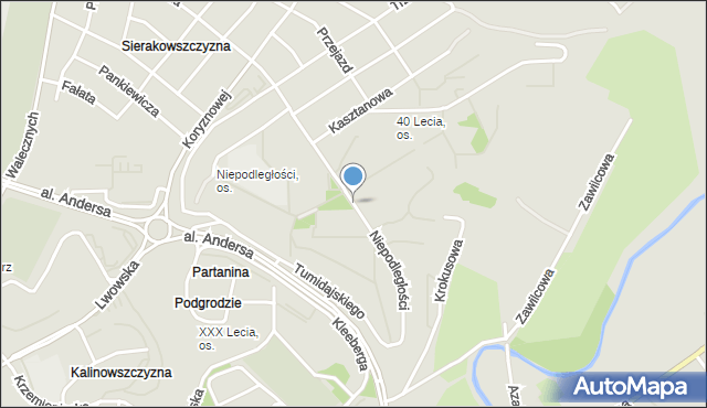 Lublin, Niepodległości, mapa Lublina