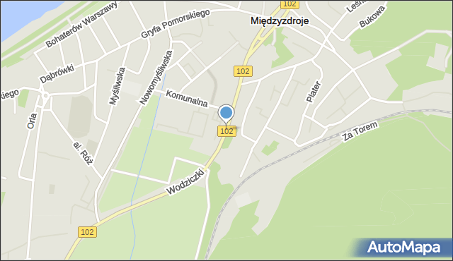 Międzyzdroje, Niepodległości, mapa Międzyzdroje