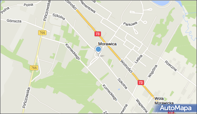 Morawica powiat kielecki, Niebieska, mapa Morawica powiat kielecki