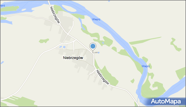 Niebrzegów, Niebrzegów, mapa Niebrzegów