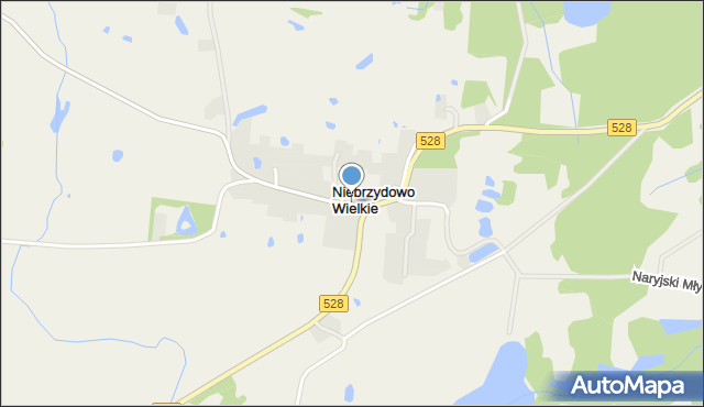 Niebrzydowo Wielkie, Niebrzydowo Wielkie, mapa Niebrzydowo Wielkie