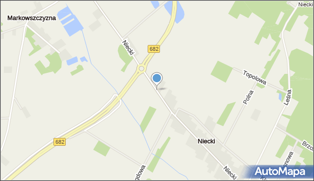 Niecki gmina Turośń Kościelna, Niecki, mapa Niecki gmina Turośń Kościelna