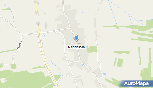 Niedzieliska gmina Szczurowa, Niedzieliska, mapa Niedzieliska gmina Szczurowa