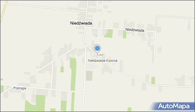 Niedźwiada powiat lubartowski, Niedźwiada-Kolonia, mapa Niedźwiada powiat lubartowski