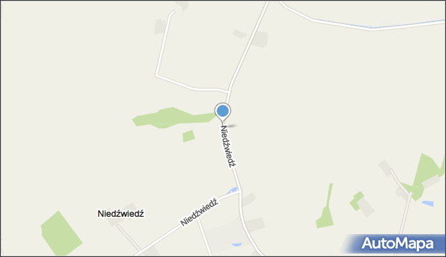 Niedźwiedź gmina Myszyniec, Niedźwiedź, mapa Niedźwiedź gmina Myszyniec