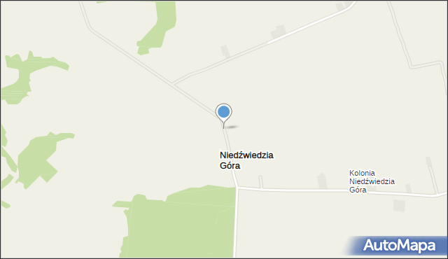 Niedźwiedzia Góra, Niedźwiedzia Góra, mapa Niedźwiedzia Góra