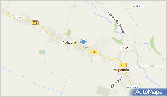 Niegardów, Niegardów, mapa Niegardów