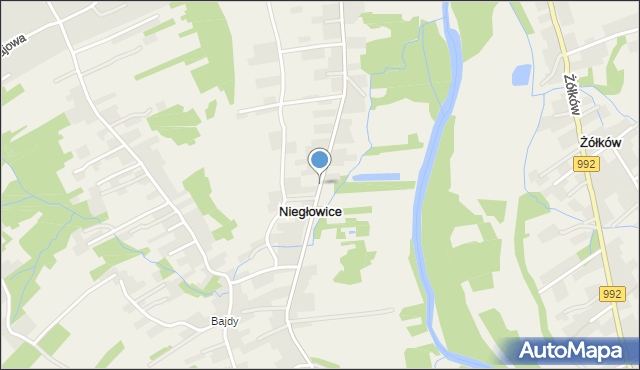 Niegłowice, Niegłowice, mapa Niegłowice