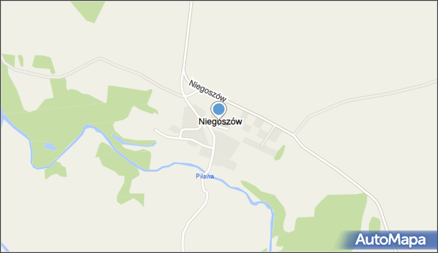 Niegoszów, Niegoszów, mapa Niegoszów