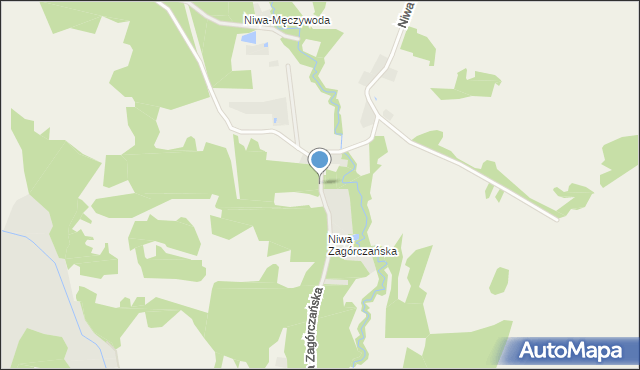 Niegowoniczki, Niwa Zagórczańska, mapa Niegowoniczki