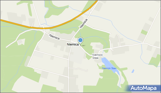 Niemica gmina Malechowo, Niemica, mapa Niemica gmina Malechowo