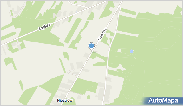 Niesulów, Niesulów, mapa Niesulów