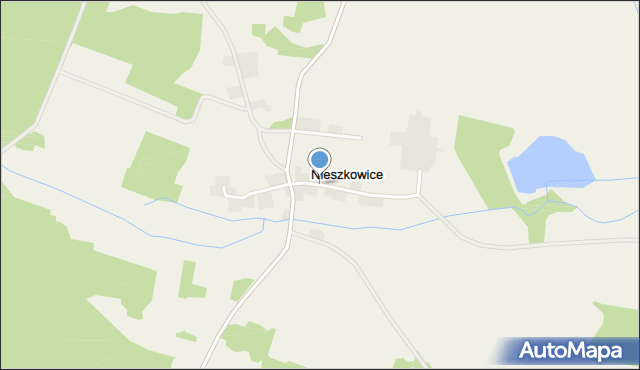 Nieszkowice gmina Wołów, Nieszkowice, mapa Nieszkowice gmina Wołów