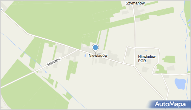 Niewiadów, Niewiadów, mapa Niewiadów