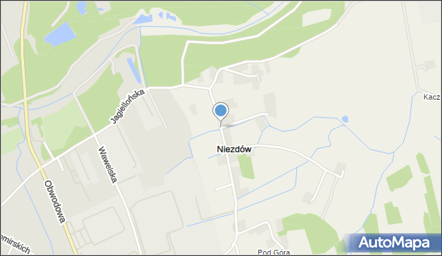 Niezdów gmina Dobczyce, Niezdów, mapa Niezdów gmina Dobczyce